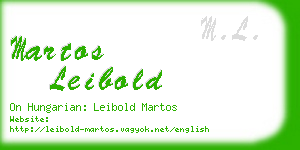 martos leibold business card